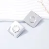 Dangle Earrings 2024 Zaa Square Metal Metal Transparent Resin for Women Holiday Party Jewelry Gifts Wholesale