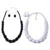 Chaînes Boucles d'oreilles Halloween Rock Collier court Bijoux fantaisie sans pierres précieuses