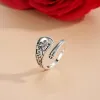 2024 NUEVA CUANTA GOZICA ROSA ROSE AJUSTABLE ANILLO DE ORO DE ORO BOHEMIANO ANILLOS VINTAGE VINTAGE REGALES JOYY DE NAVIDAD PARA MUJERES