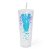 studded plastic cup 25oz double wall plastic tumbler glitter Reusable arylic cup l Brandy Diamond Water Bottles