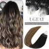 Наращивание Ugeat Micro Loop Уразнивание волос для человеческих волос Balayage Blonde 50gram/Set 1 г/с натуральные волосы микроинтрастные наращивания волос слияние предварительно связано