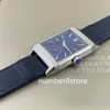 Reverso Tribute Q397848J MENS Titta på rostfritt stål Manual Winding Blue Dial Swiss Wristwatch Sapphire Crystal Waterproof Luxury Watches Power Reserve