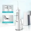 Andra apparater Oral Irrigator USB laddningsfat Portable Dental Sink 4-lägen Rengöring 300 ml Vattentank IPX7 Vattentät H240322