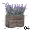 Dekorativa blommor Fake Eucalyptus Lavender Plant Pot Artificial Flower Simulation Silk Home Decor Wedding Mariage Garden Room