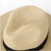 Grande taille XL6164cm Panama chapeaux hommes femmes plage large bord chapeau de paille dame été soleil Plus Fedora 5557cm 5860cm 240318