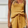 Tank top women two piece set women designer Hot selling new European and American summer womens fashionable and sexy solid color suspender sweater set