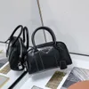 Crowd design cowhide Boston handbag fashionable and versatile pillow bag bowling ball handbag