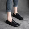 Buty zwykłe mokasyny dla kobiet Miękkie miękki balat na jesień beżowy ręcznie robiony oryginalny poślizg na leniwym 2024