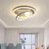 Deckenleuchten Kreative Runde Licht Mond Astronaut Studie Kinder Baby Led Kreis Bule Goldene Design Wohnkultur Junge Lampe