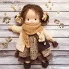 حيوانات أفخم محشوة يدويًا Waldorf Doll Plush Baby Baby Waldorf Astoria Plush Doll Doll Doll Soft Soft Litt Girls Rag Birthday Gift L240322