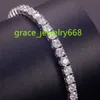 Fashion Hip Hop GRA 4mm VVS Moissanite Diamond Tennis Bracelet Womens 925 Sterling Silver Lab Grown Moissanite Tennis Bracelet