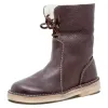 Botas Mujeres de talla grande Botas de nieve Botas Boots Roman Casual Boots Mujeres Mid Mid Ladies Western Stretch Botas Botas Botas Femininas