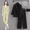 Kvinnors tvådelade byxor överdimensionerade blazer och kostymer 2024 Spring Autumn Fashion casual office lady jacka byxor Slim Set Z2024
