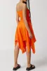 Casual jurken Mode Dames Midi-jurk Strapless Ruglooze Geplooid Onregelmatig Zomer Voor Club Party Huidvriendelijk S M L