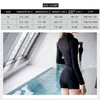 Women's Swimwear Rash Guard Women Long Sleeve One Piece Swimsuit Diving Surf Zipper Shorts Surfing Suit High Neck Clothes