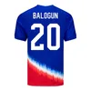 Usas Soccer Jerseys 2025 Copa America Uswnt Woman Kids Kit USMNT 24/25 Home Away Football Shirts Men Player Version 2024 Pulisic Smith Morgan Balogun