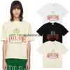 Męskie koszulki Nowa literowa koszulka dla męskiej pary modna retro luźna bawełniana swobodna duża hip-hopowa listy podszewki H240401LKG4