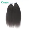 Extensions Extensions de cheveux crépus lisses à bande adhésive pour femmes noires, cuticules 100 % Remy, adhésif invisible, noir naturel, 1228 pouces