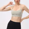 2024SS LL Yoga Kadınlar Strappy Sports Bras Fitness Egzersiz Yastıklı Yoga Bra y Geri yastıklı kırpılmış sütyen üstleri spor koşu gömleği