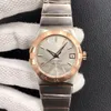 VS MEN'S WATCH DIAMETER 38 مم مع 8500 حركة متكاملة من الياقوت الزجاجية مرآة الفولاذ الفولاذ الفولاذ