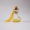 Lagringsflaskor ankomst 5 ml hjärta form glas rullflaska färgglad eterisk oljerulle på parfymresor