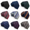 Bow Ties 8cm Mens Tie Striped Patterned Fashion Man Necktie Neck Jacquard Woven Ascot Cravat Neckwear For Gentleman Wedding Party