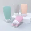 Storage Bottles Silicone Sauce Condiment Squeeze Leakproof Square Salad Dressing Containers With Bandage 60ml Makeup Dispensers