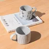 Tasses Style japonais Vintage céramique brute 350ml ménage petit déjeuner café lait tasse famille Simple eau ami cadeau