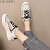 Casual Shoes Women Sneakers 2024 Summer Fashion Small White Canvas Hollow Breathable Female Sandals Platform Flat Women's