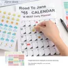 Kalender 2024 muur hangende kalender Kawaii jaarlijkse Planner werkblad Memo Pad ToDo Items Agenda organisator checklist thuiskantoor Y240322