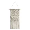 Tapisseries Boho Tapisserie à franges Bohème Décoration murale faite à la main avec sac de rangement Géométrique Macramé Décorations de maison élégantes pour le salon