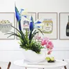 Wazony nowoczesne ceramiczne wazon fałszywe ozdoby kwiatowe fengshui domowe stół do salonu figurki dekoracja biurowa biurka