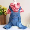 Vêtements en denim chiots pour chiens