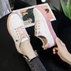 Casual Shoes Bekväma sneakers Ladies Lace-Up Pu Leather Outdoor Trend Simple Women's Flat Fashion Women