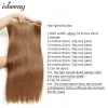 Förlängningar Invisible Hole Weft Hume Hair Extensions 12 "24" Dubbelinsprutning Twin Tab Weft Hår naturligt rakt genom mikrofästhår