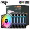 Aigo AM12Pro RGBファンVentoinha PC 120mm Computer Case Kit Water Cooler 4pin PWM CPU Cooling Fans 3Pin5V Argb 12cm Ventilador 240314