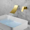 Badrumsvaskar kranar Skowll tvättbassängen kran och kallt vatten väggmonterad blandare kranen putput med modernt enstaka spakhandtag