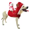 Vêtements pour chiens Costume chaud mignon avec poupée de bonhomme de neige Santa manteau vêtements fournitures pour animaux de compagnie habiller