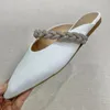 Casual Shoes Flats Loafers Rhinestone Pointed Toe Kid mocka Mules Femme 2024 för kvinnor Elegant Walking Luxury Designer Ins