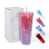 studded plastic cup 25oz double wall plastic tumbler glitter Reusable arylic cup l Brandy Diamond Water Bottles