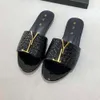 2024 Lyxiga designer Menskvinnor Slippare YSLS Yves Saint Laurant Laurent Sandals Shoes Slide Summer Fashion вы Bred Flat Flip Flops with Box Size