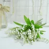 Faux Floral Verdure 6pcs / set Artificielle Campanule Muguet FleurFake Fleur En Plastique Fleur Maison Décoration Douce Plante Mur De Mariage Y240322