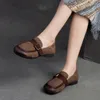 Casual Shoes Women Loafers Leather Low Heels Soft Spring Handmade Genuine Flats Lazy Ladies Ballat