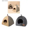 Lits pour chats, meubles, tente pour animaux de compagnie, lit doux, lavable en machine, niche pour chien, Y240322