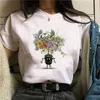 Kvinnors t-shirt svamp tryckt t-shirt kvinnor mode anime topp t-shirt japansk sommartecknad t-shirt kawaii estetiska kvinnor t-shirt 240323