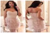 Chérie perles perles robes de cocktail plume d'autruche 2019 femmes portent une robe d'occasion spéciale robes de soirée formelle courte4825608