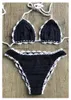 Traje de baño para mujer H80S90 Mujeres Mano Crochet Beachwear Femenino Hecho a mano Punto Damas Vendido Vendaje Push-Up Triángulo Bikini Playa Baño
