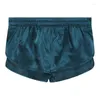 Underbyxor ruffle Edge Men's Underwear Solid Color Front Sexig split arro byxor tunna stora shorts homofile trosor andas andas