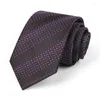 Bow Ties Men's Tie 8CM Neckties Jacquard Woven Stripes Striped Plaid Polka Dot Neck Neckwear For Wedding Party Business