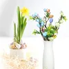 Kwiaty dekoracyjne 35 cm imprezowy wazon wystrój ślub Favors sztuczna fałszywa roślina pianka jajko kwiat wielkanocny gałąź drzewa